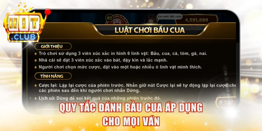 Quy tắc đánh bầu cua áp dụng cho mọi ván